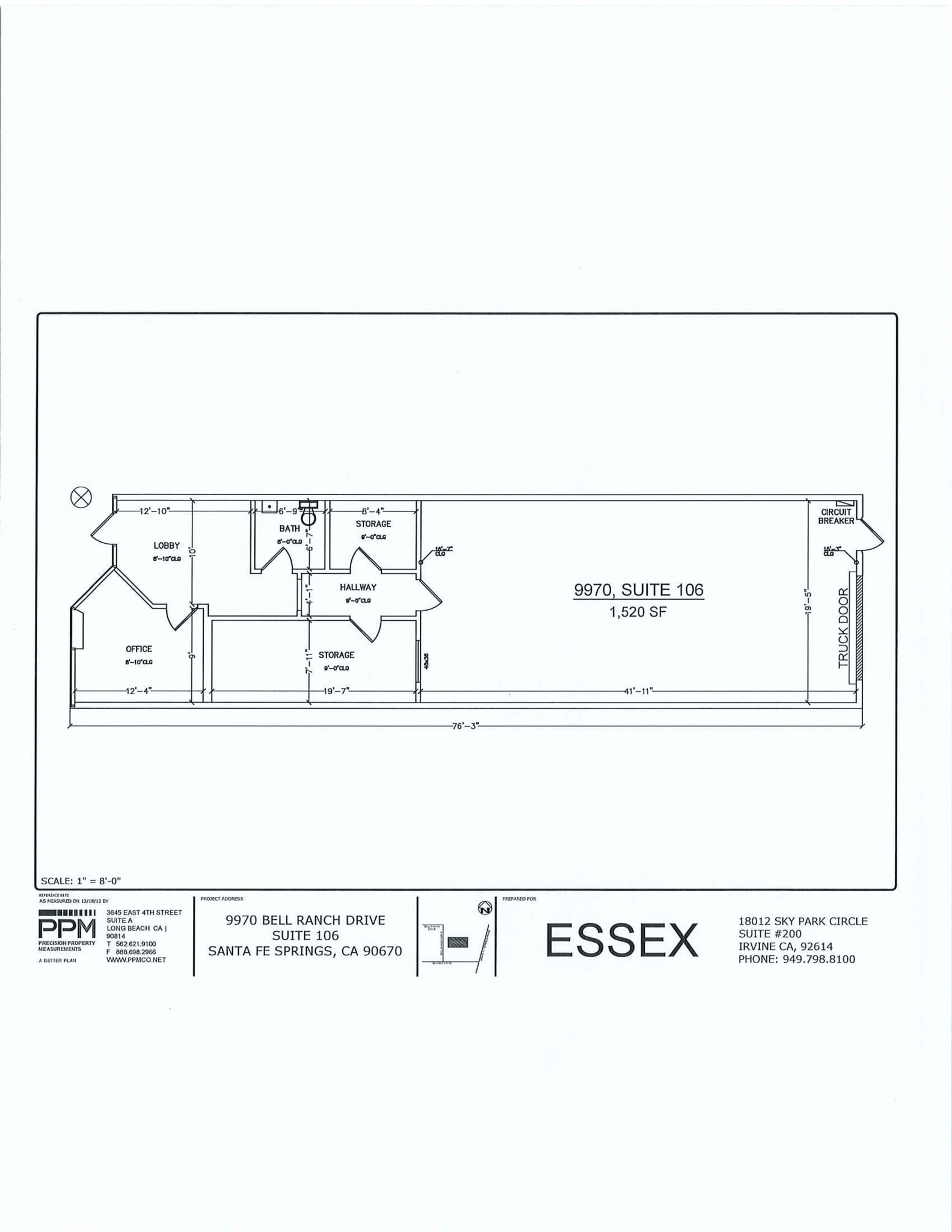 9900 Bell Ranch Dr, Santa Fe Springs, CA à louer Plan de site– Image 1 sur 1