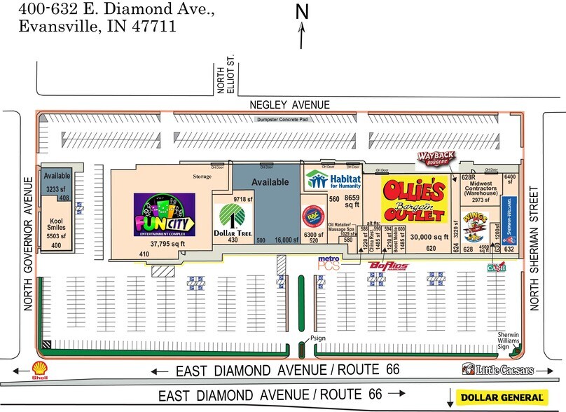 400 E Diamond Ave, Evansville, IN à louer - Plan de site – Image 2 sur 11