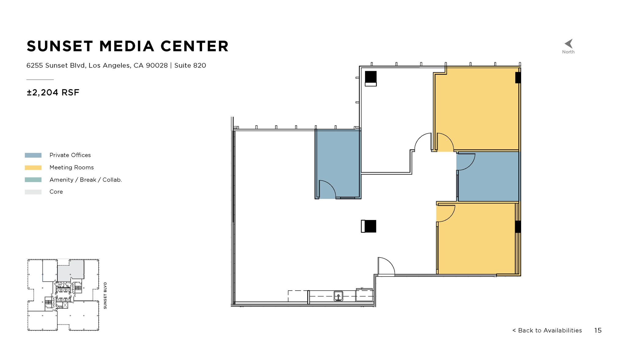 6255 W Sunset Blvd, Los Angeles, CA à louer Plan d’étage– Image 1 sur 1
