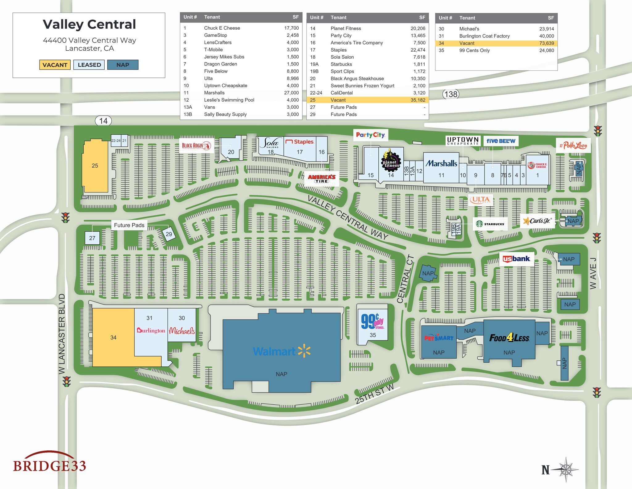44405-44599 Valley Central Way, Lancaster, CA à louer Plan de site– Image 1 sur 1