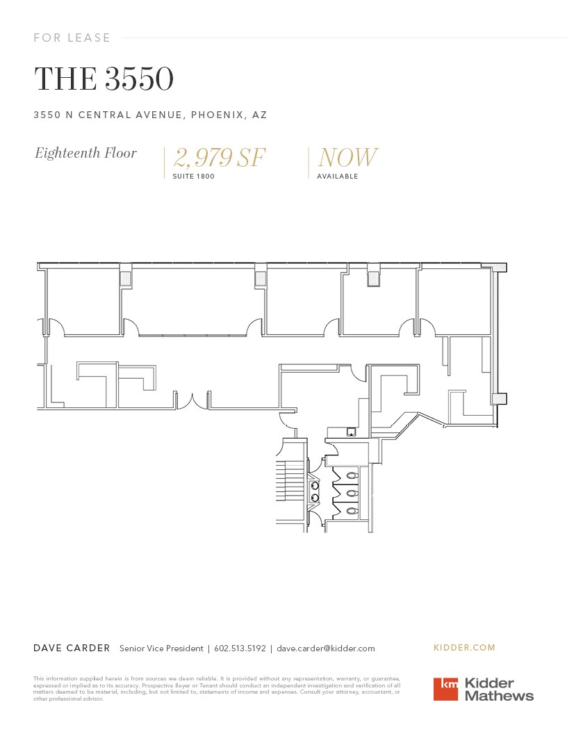 3550 N Central Ave, Phoenix, AZ à louer Plan d’étage– Image 1 sur 1