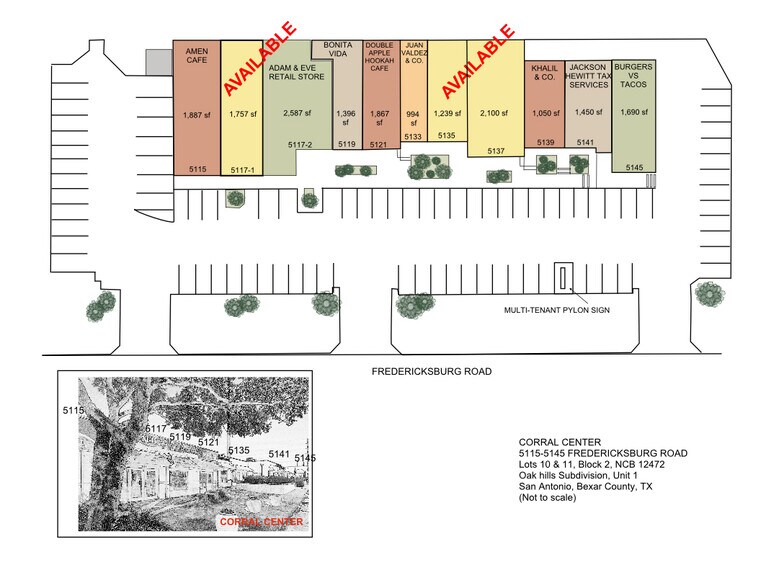 5115-5145 Fredericksburg Rd, San Antonio, TX à louer - Plan de site – Image 2 sur 6
