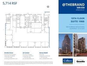 500-550 N Brand Blvd, Glendale, CA à louer Plan d’étage– Image 1 sur 1