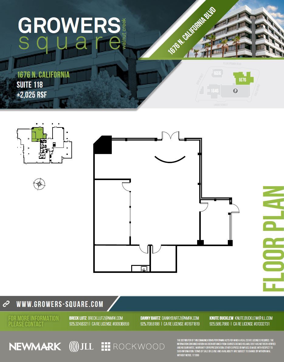 1676 N California Blvd, Walnut Creek, CA à louer Plan d’étage– Image 1 sur 1