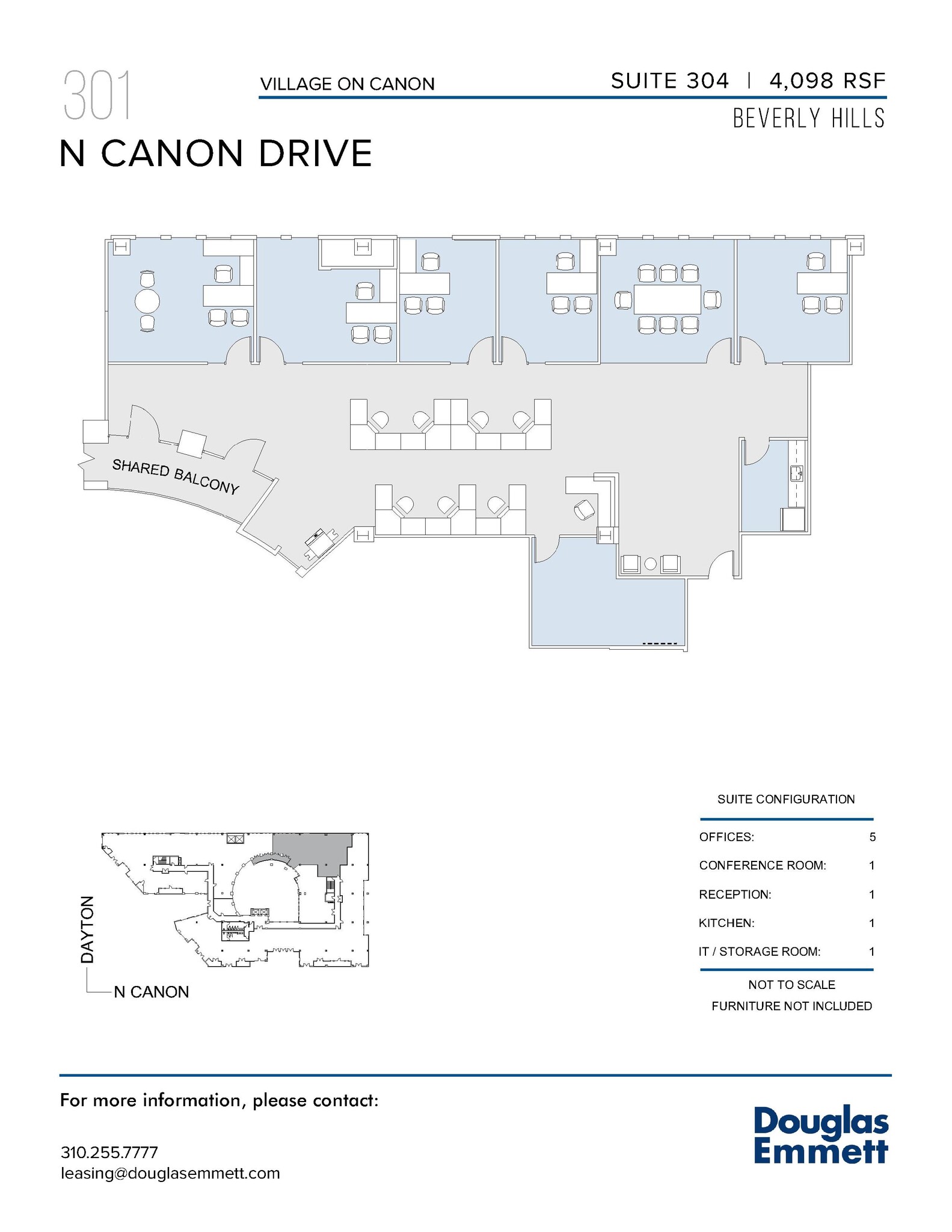 301-333 N Canon Dr, Beverly Hills, CA à louer Plan d’étage– Image 1 sur 1