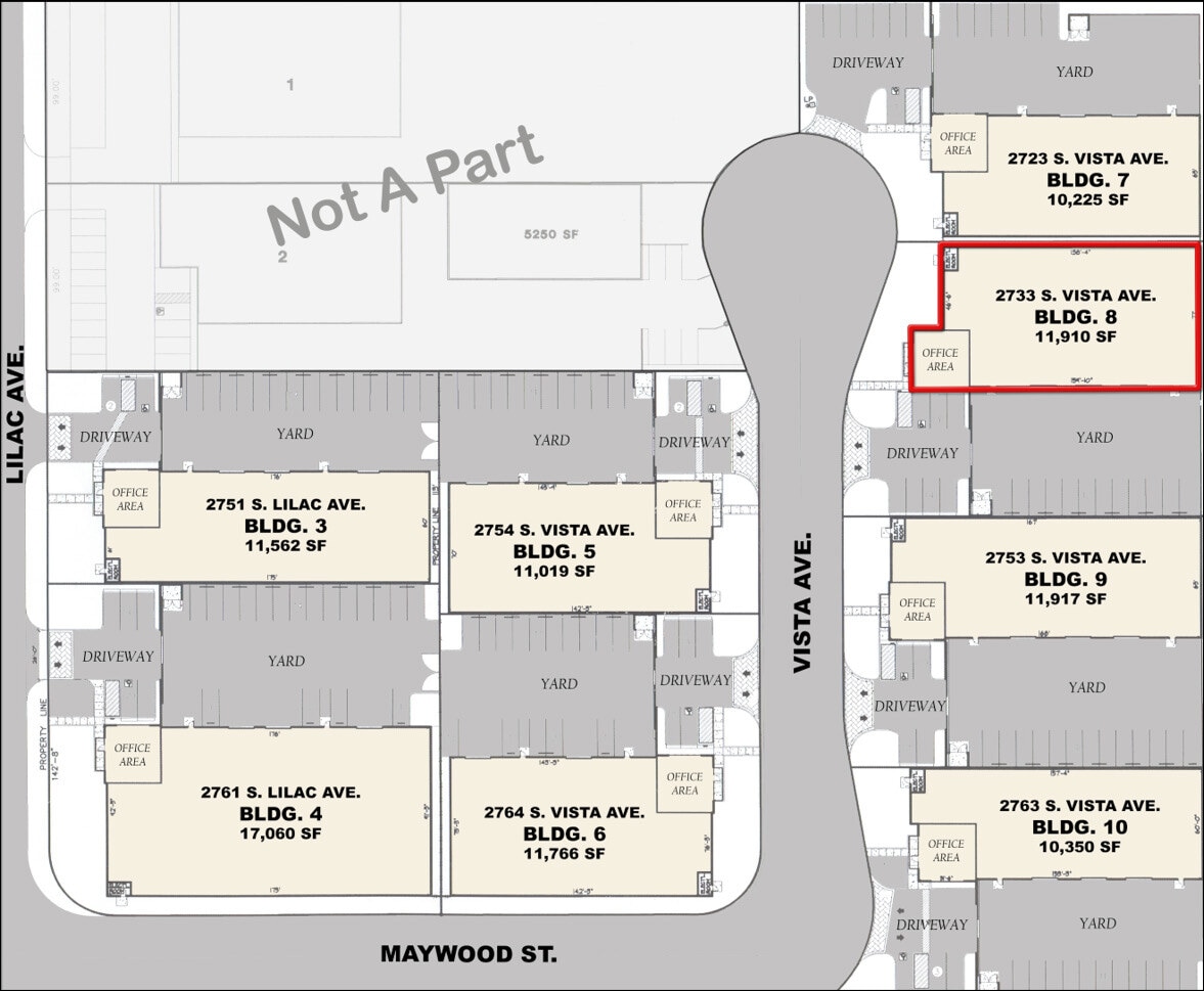 2733 S Vista Ave, Rialto, CA à louer Plan de site– Image 1 sur 1