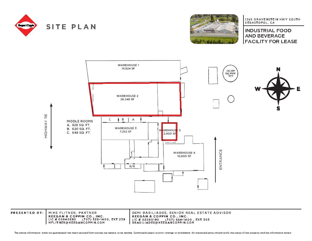 1365 Gravenstein Hwy South, Sebastopol, CA à louer Plan de site– Image 1 sur 9