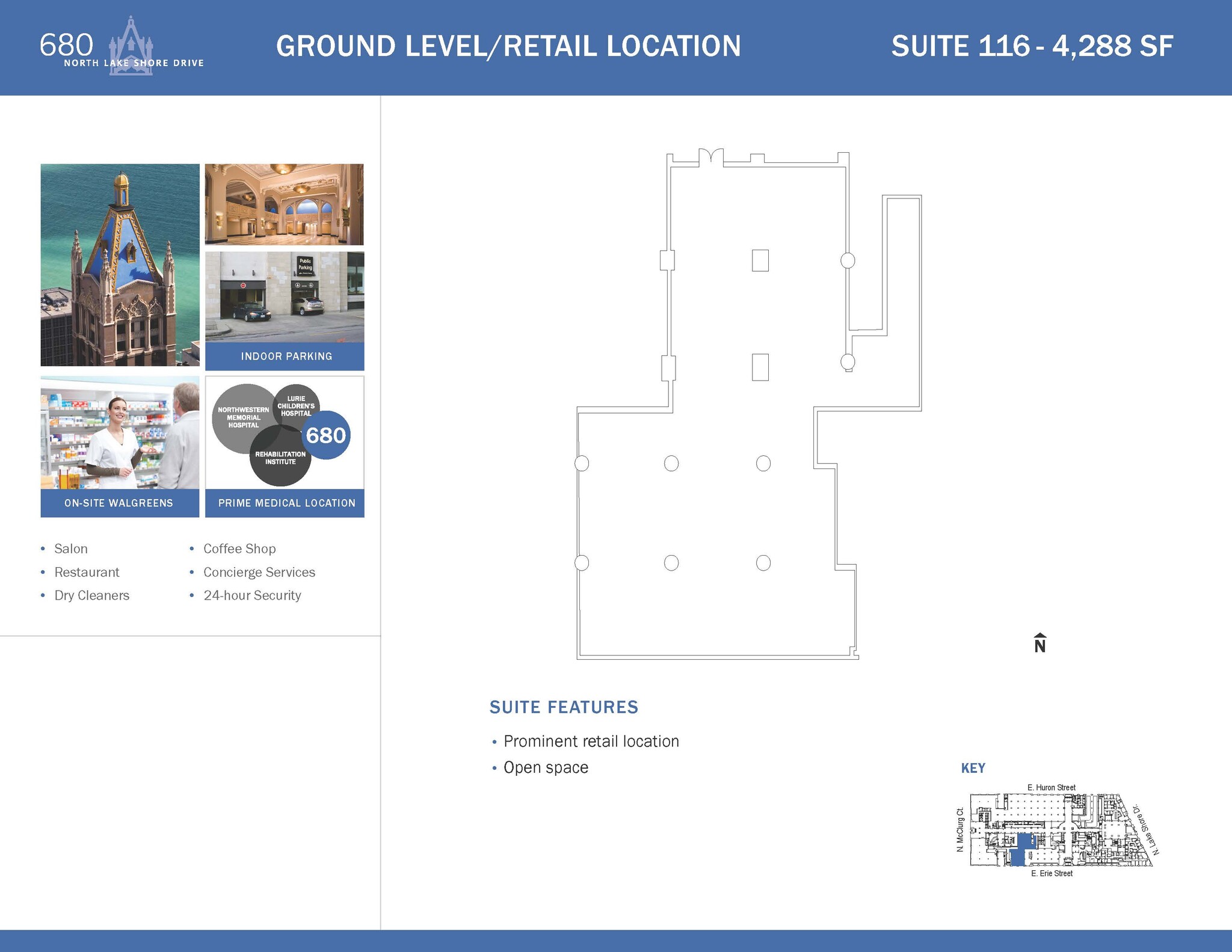 680 N Lake Shore Dr, Chicago, IL à louer Plan d’étage– Image 1 sur 1