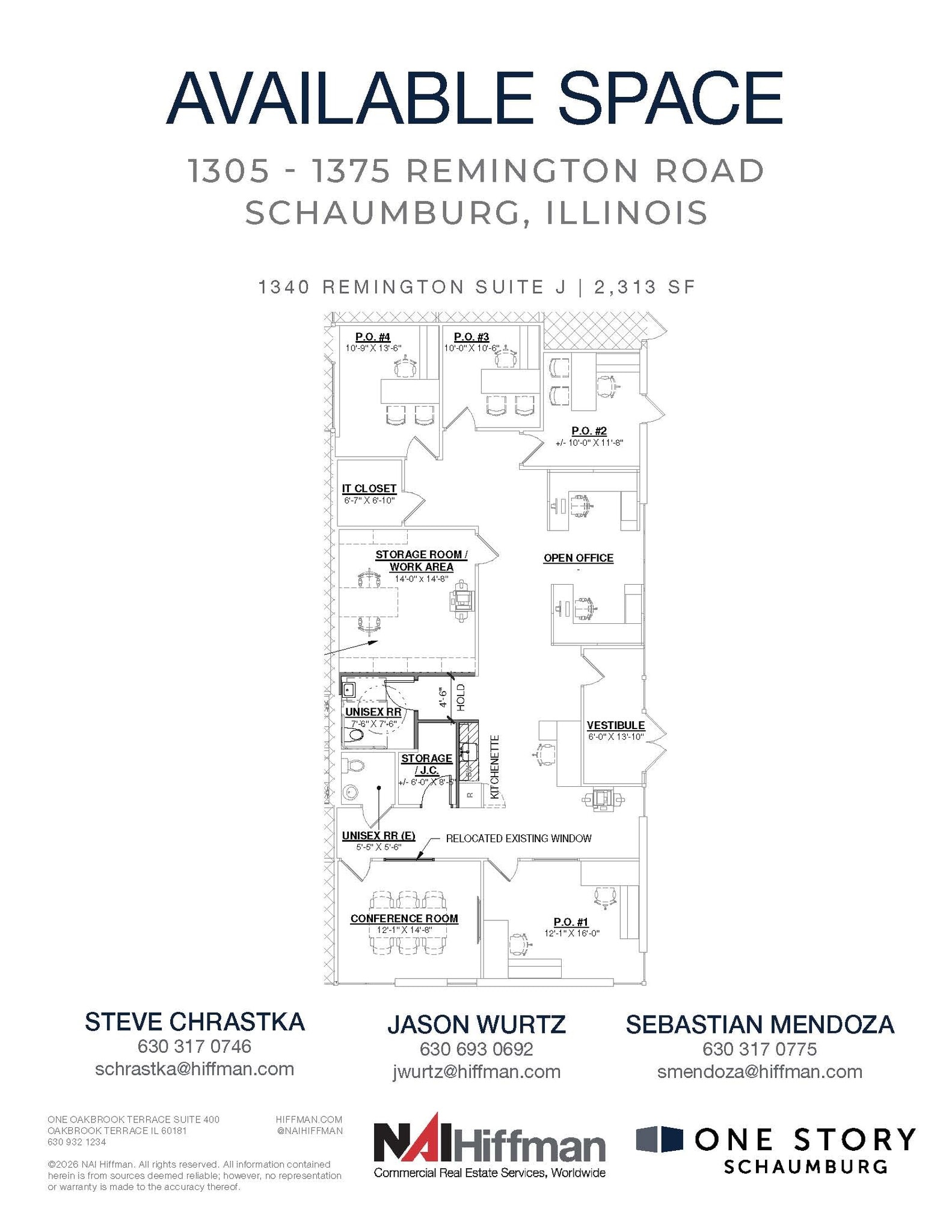 1305 Remington Rd, Schaumburg, IL à louer Plan d’étage– Image 1 sur 2