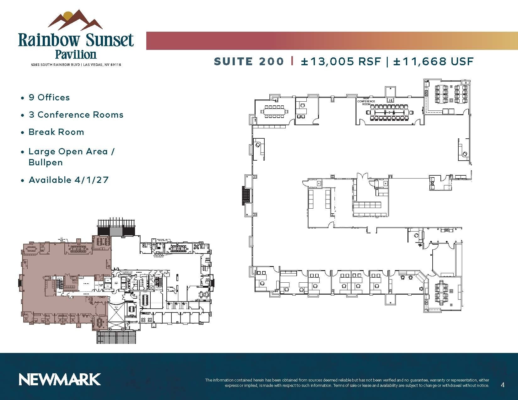 6385 S Rainbow Blvd, Las Vegas, NV à louer Plan d’étage– Image 1 sur 1