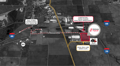 SEC Steward Road & Ritchie Rd, Rochelle, IL - VUE AÉRIENNE  vue de carte