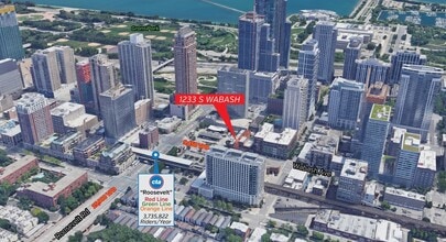 1233 S Wabash Ave, Chicago, IL - Vue aérienne  vue de carte