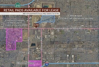 Plus de détails pour NEC Foothill Blvd & Dewey Way, Upland, CA - Local commercial à louer
