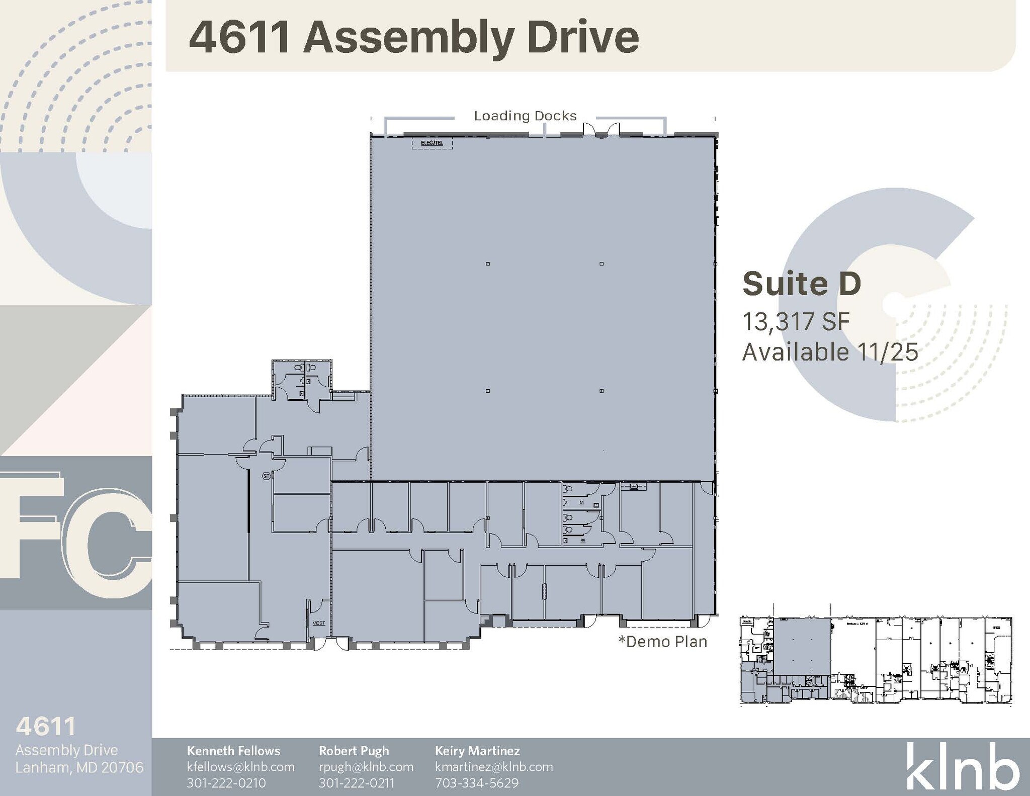4611 Assembly Dr, Lanham, MD à louer Plan d’étage– Image 1 sur 1