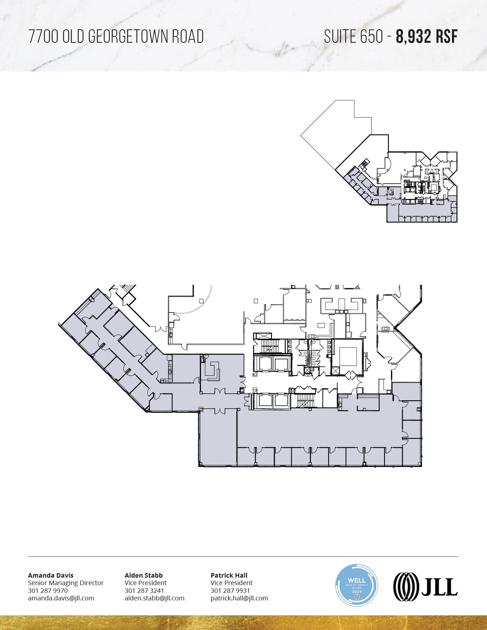 7700 Old Georgetown Rd, Bethesda, MD à louer Plan d’étage– Image 1 sur 2