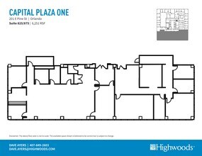 201 E Pine St, Orlando, FL à louer Plan de site– Image 1 sur 1