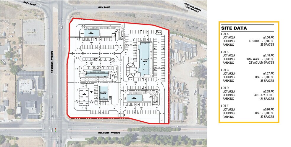 E Belmont Ave, Fresno, CA à louer - Plan de site – Image 3 sur 9