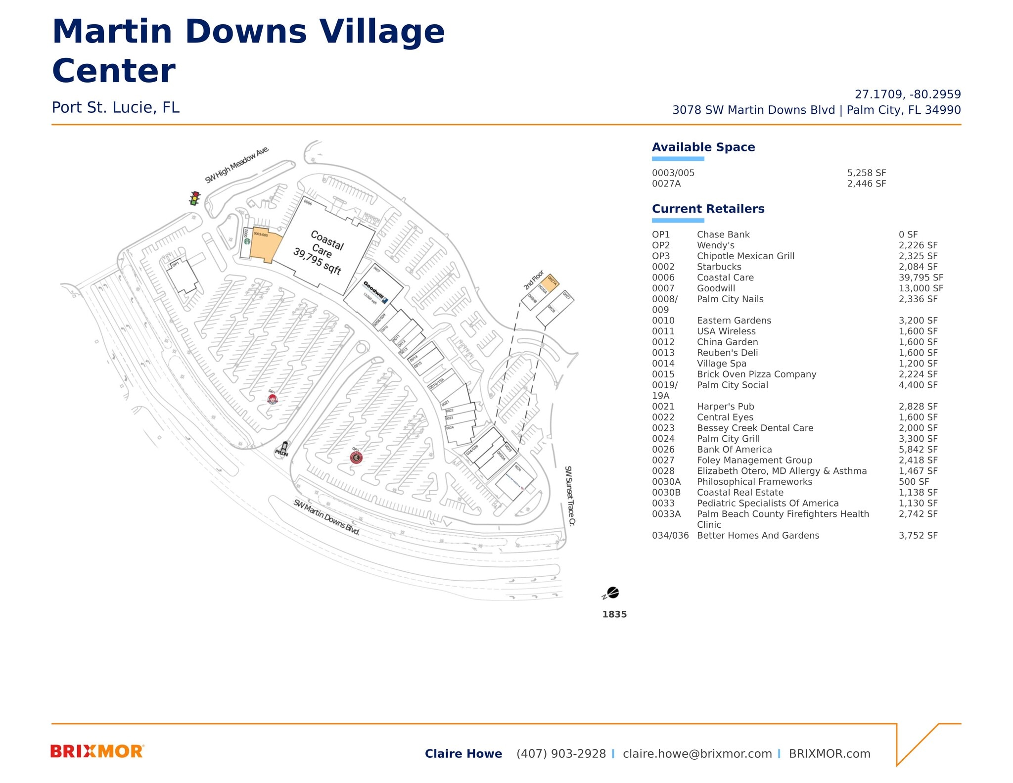 3036-3208 SW Martin Downs Blvd, Palm City, FL à louer Plan de site– Image 1 sur 2