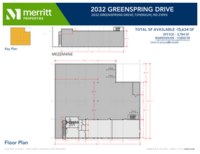 2032 Greenspring Dr, Lutherville Timonium, MD à louer Plan d’étage– Image 1 sur 1