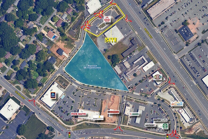 5226 E Independence Blvd, Charlotte, NC à louer - Aérien – Image 2 sur 3