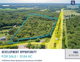 Plus de détails pour 11700 Brock Rd, Spotsylvania, VA - Terrain à vendre