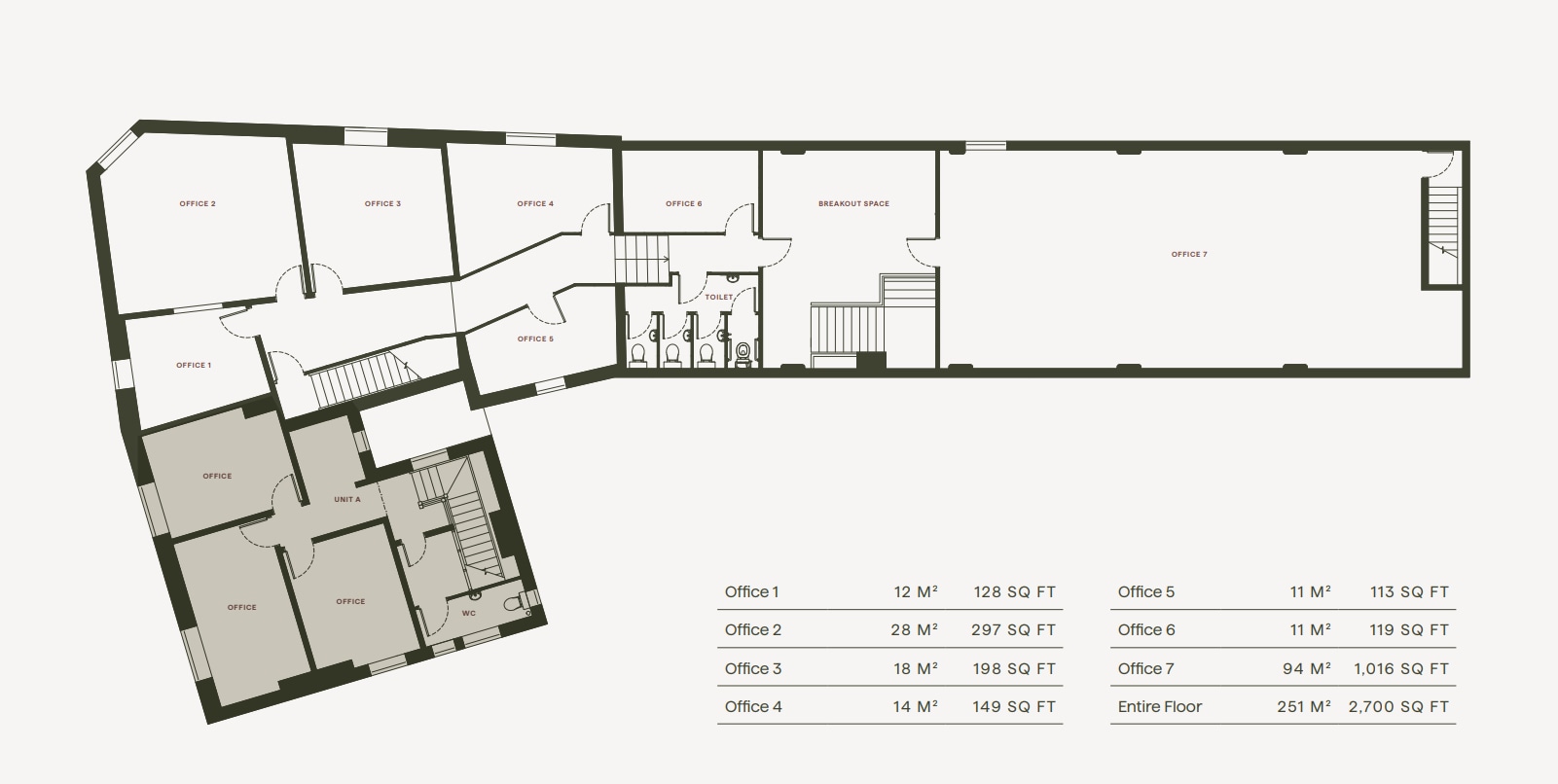 1-3 Hanbury St, Droitwich à louer Plan d’étage– Image 1 sur 1