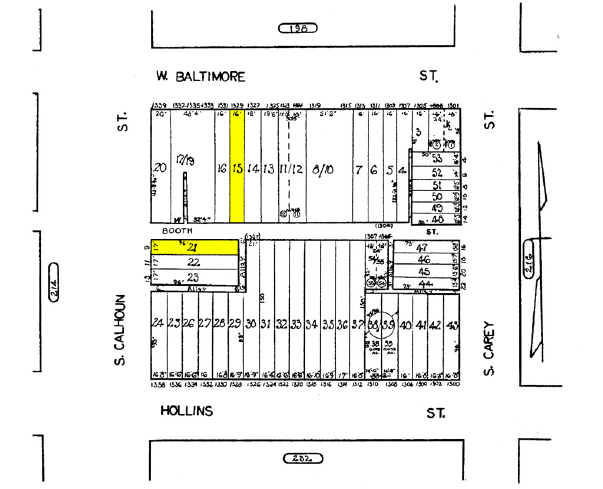 1329-1337 W Baltimore St, Baltimore, MD à vendre - Plan cadastral – Image 2 sur 8