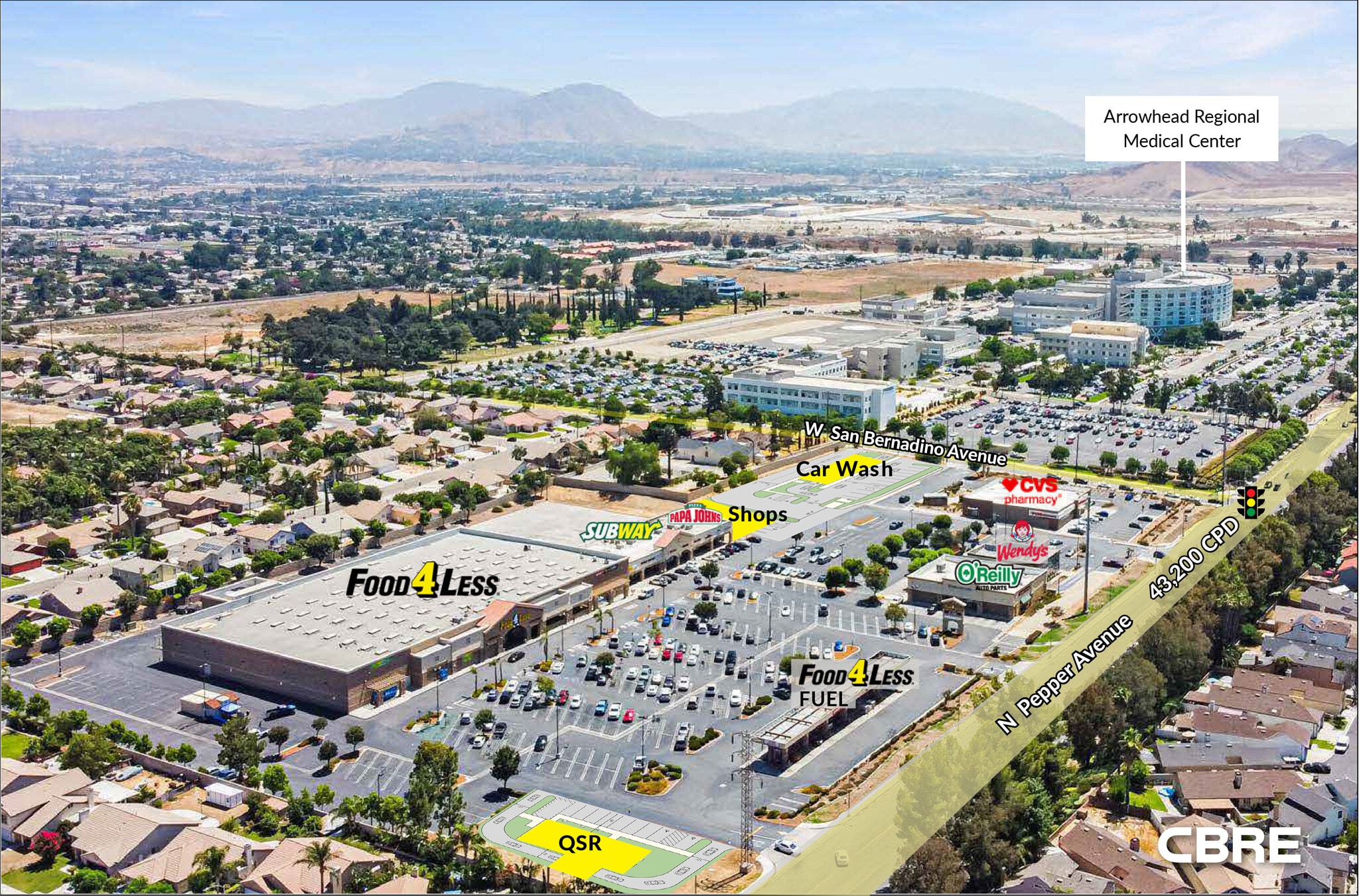 1150 N Pepper Ave, Colton, CA à louer Aérien– Image 1 sur 2