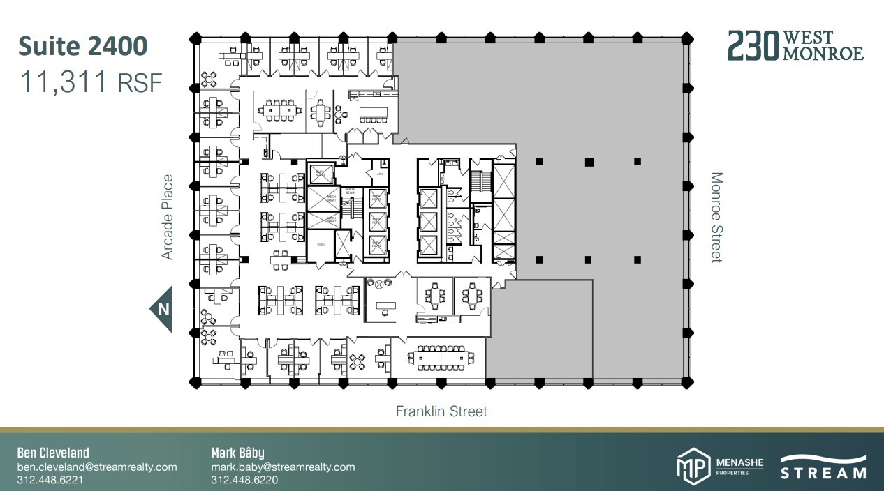 230 W Monroe St, Chicago, IL à louer Plan d’étage– Image 1 sur 1