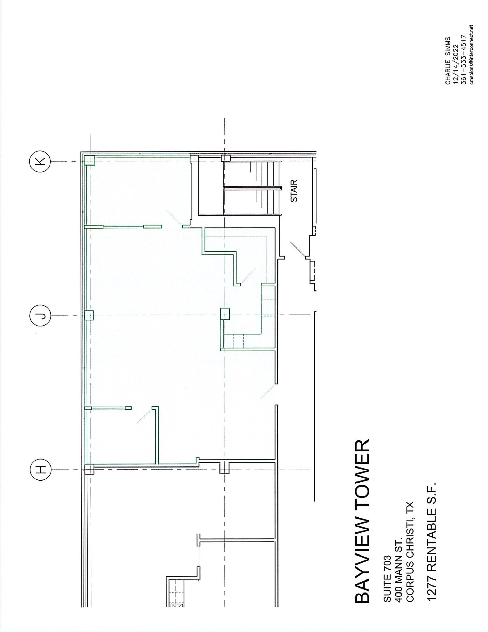 400 Mann St, Corpus Christi, TX à louer Plan d’étage– Image 1 sur 1