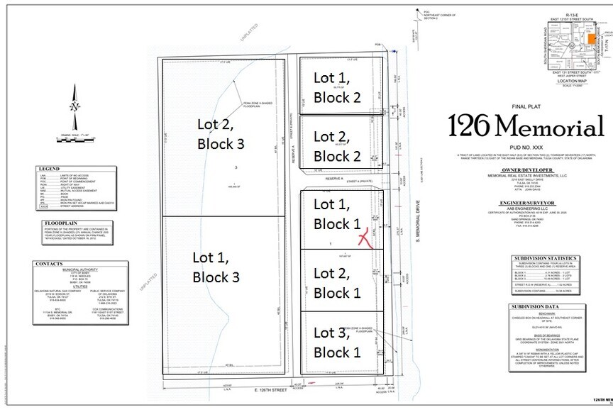 126th & Memorial Dr, Bixby, OK à vendre - Plan cadastral – Image 3 sur 4
