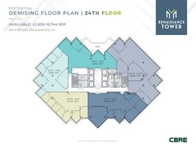 801 K St, Sacramento, CA à louer Plan d’étage– Image 2 sur 2