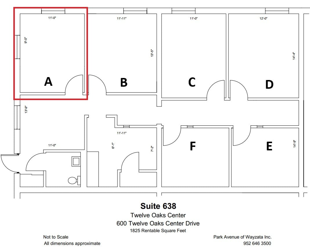 600 Twelve Oaks Center Dr, Wayzata, MN à louer Plan d’étage– Image 1 sur 1