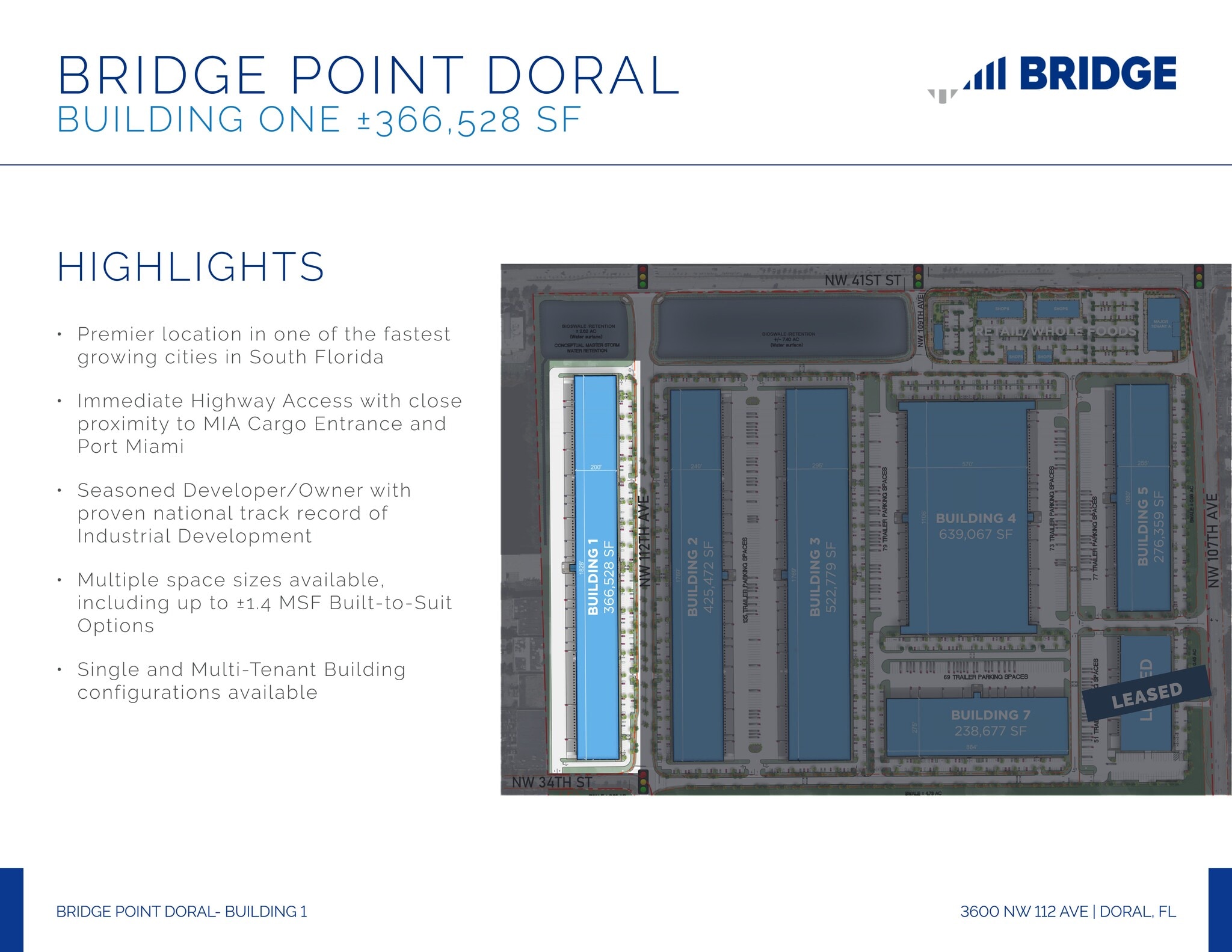 NW 107th Ave, Doral, FL à louer Plan de site– Image 1 sur 2