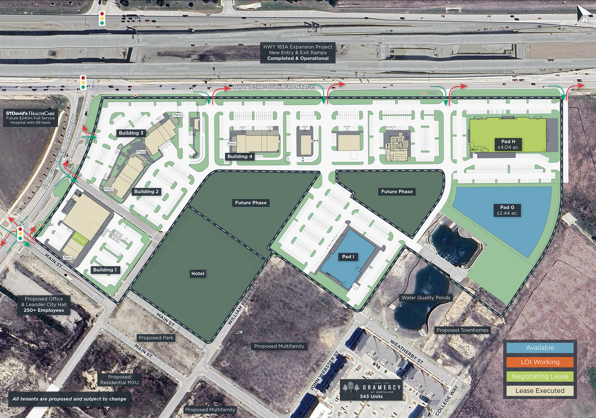 1152 Main St, Leander, TX à louer Plan de site– Image 1 sur 5