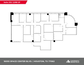 16055 Space Center Blvd, Houston, TX à louer Plan d’étage– Image 1 sur 1