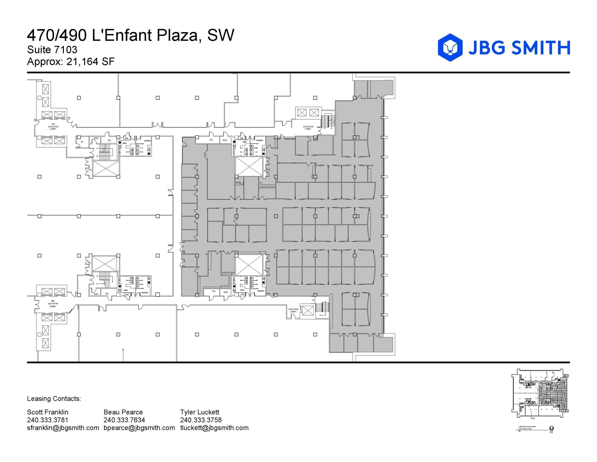 470-490 L'Enfant Plz SW, Washington, DC à louer Plan d’étage– Image 1 sur 1