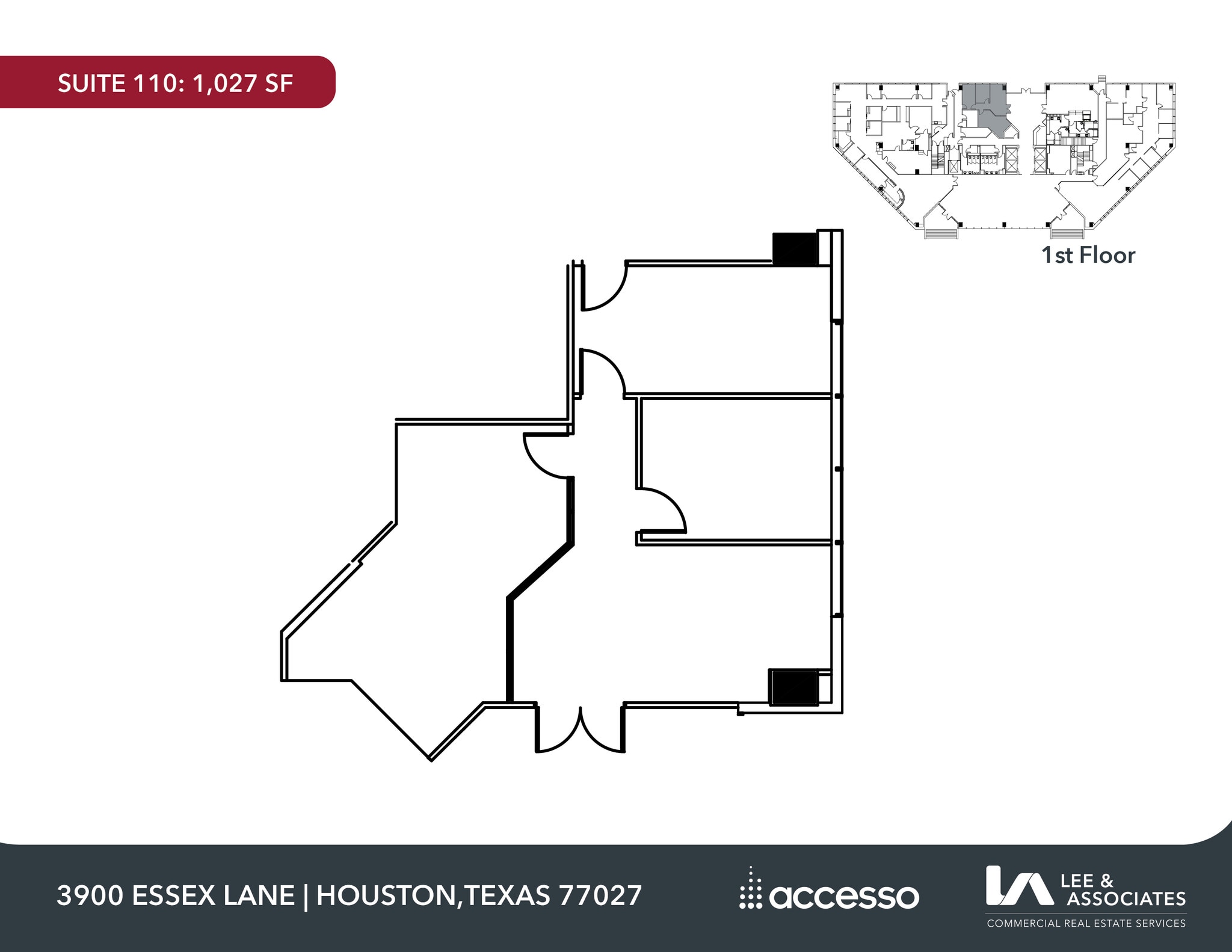 3900 Essex Ln, Houston, TX à louer Plan d’étage– Image 1 sur 1