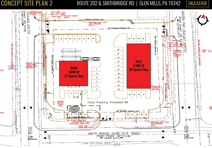 Smithbridge Rd, Concordville, PA à vendre - Plan de site – Image 3 sur 4