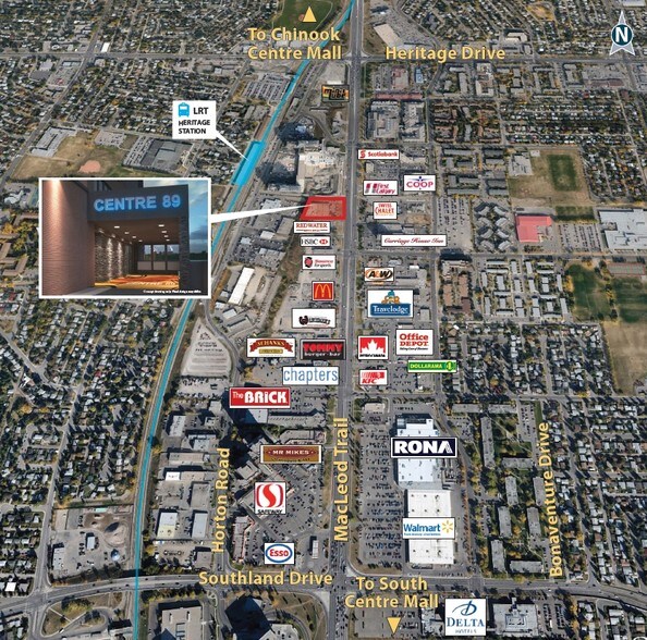 8989 Macleod Trl S, Calgary, AB à louer - Aérien – Image 2 sur 11