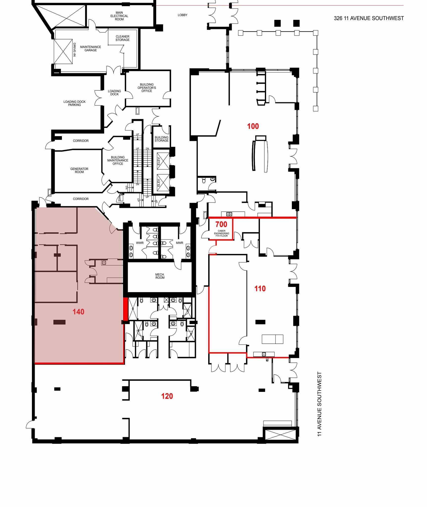 322 11th Ave SW, Calgary, AB à louer Plan d’étage– Image 1 sur 1