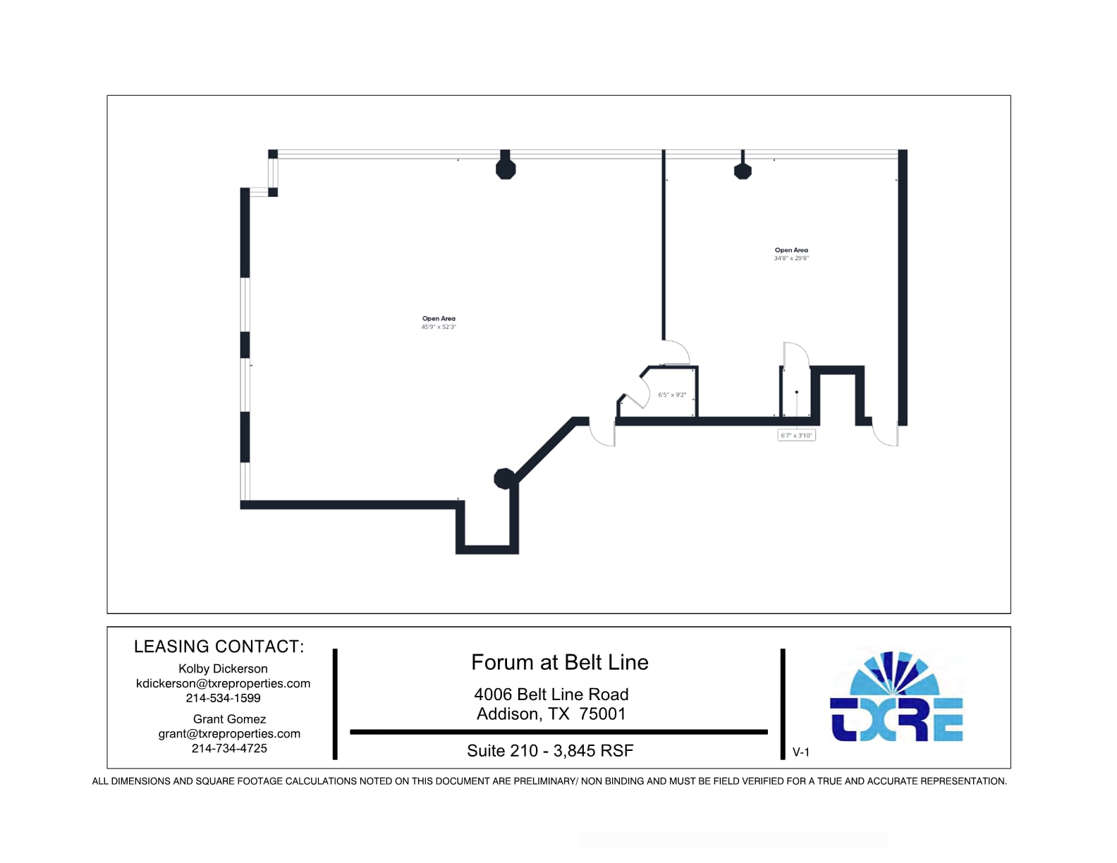 4004 Belt Line Rd, Addison, TX à louer Plan d’étage– Image 1 sur 2