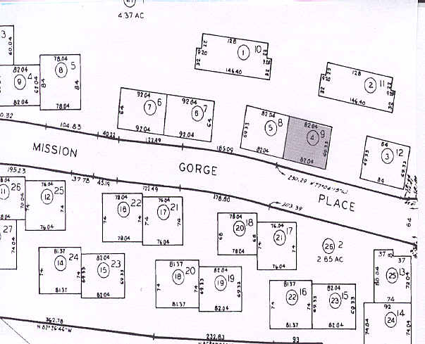 4656 Mission Gorge Pl, San Diego, CA à louer - Plan cadastral – Image 2 sur 4