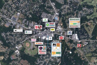 Neal Hawkins Union Rd, Gastonia, NC - VUE AÉRIENNE vue de carte