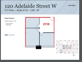 120 Adelaide St W, Toronto, ON à louer Plan d’étage– Image 1 sur 1