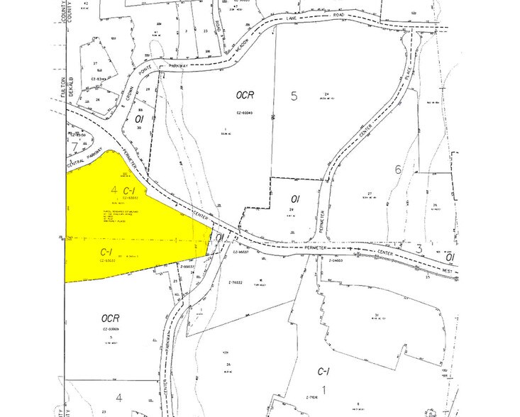 124-136 Perimeter Ctr W, Atlanta, GA à louer - Plan cadastral – Image 2 sur 8