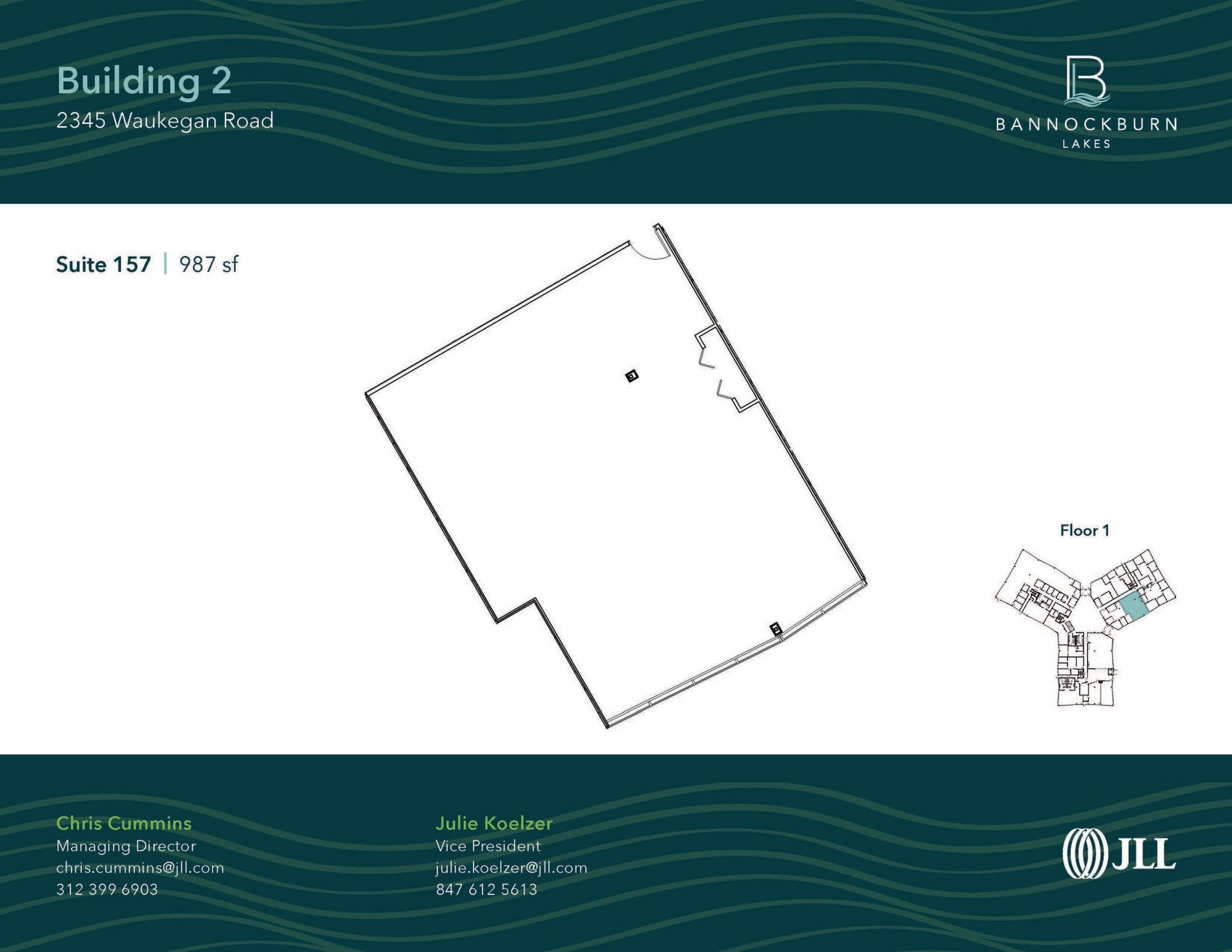 2333 Waukegan Rd, Bannockburn, IL à louer Plan d’étage– Image 1 sur 1