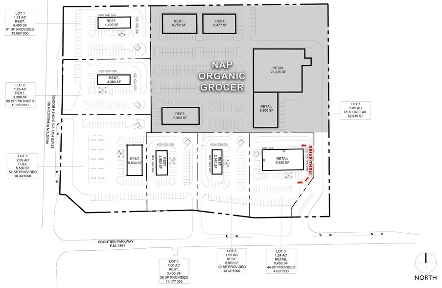 NEQ of Preston Rd, Prosper, TX à vendre - Plan de site – Image 3 sur 3