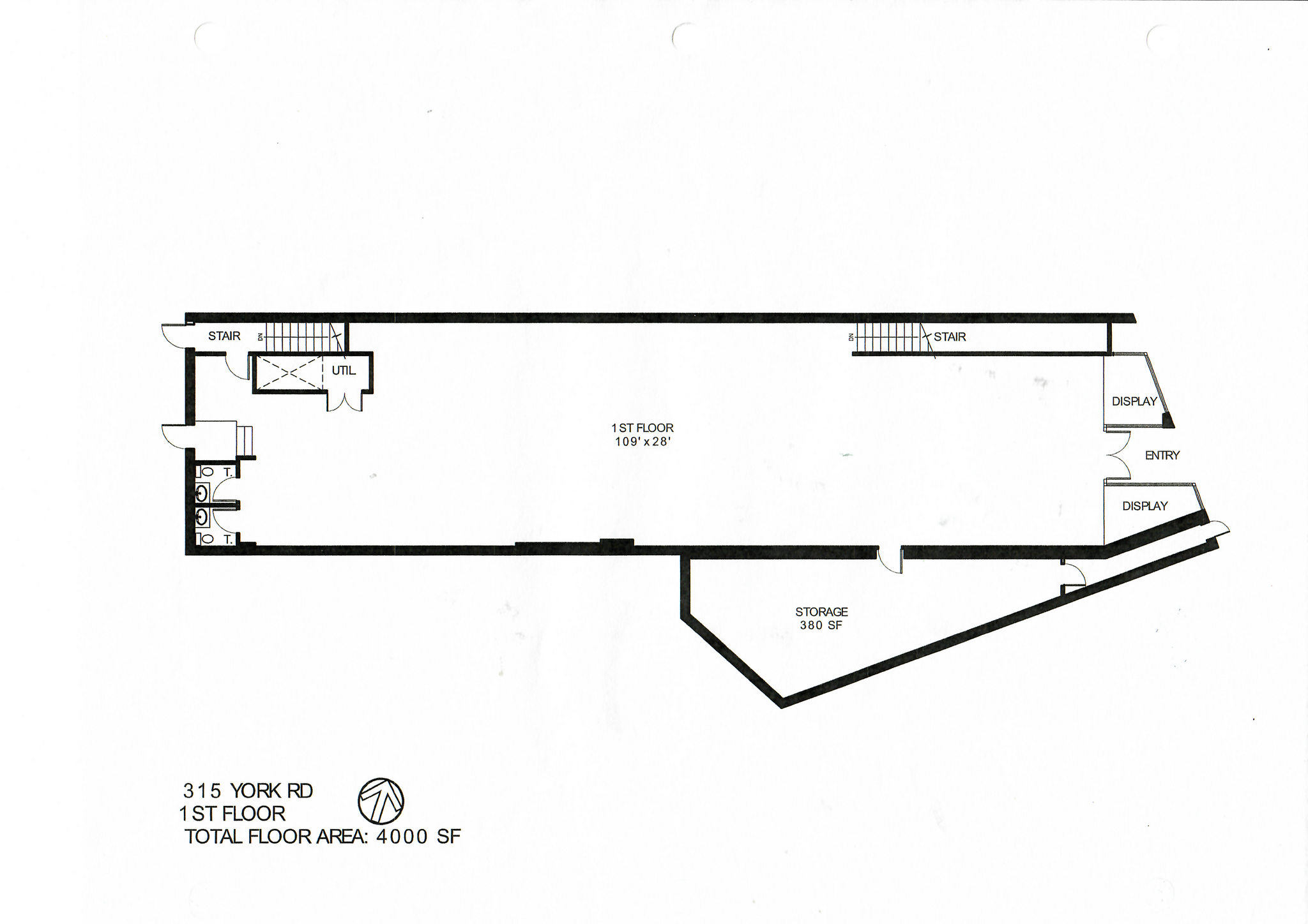 315 York Rd, Jenkintown, PA à louer Plan d’étage– Image 1 sur 1