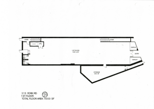 315 York Rd, Jenkintown, PA à louer Plan d’étage– Image 1 sur 1